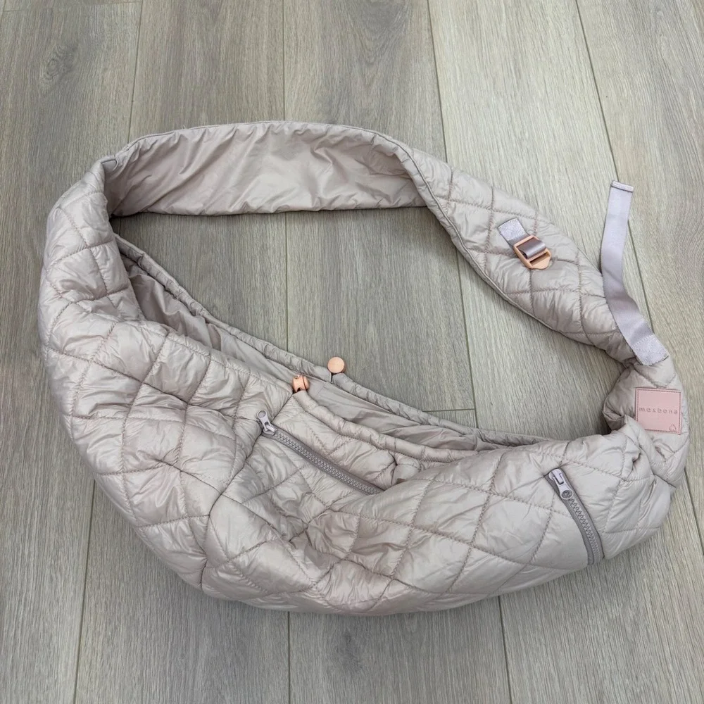 Maxbone Go-with-Me Quilted Pet Carrier Sling Blush Pink Small Dog Cat Bag